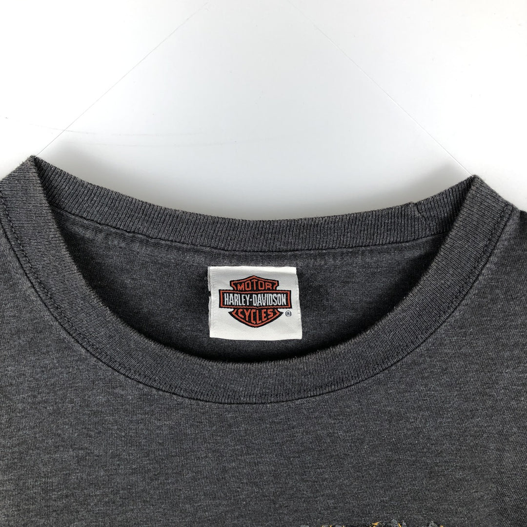 Harley-Davidson Motorcycle Bike T-shirt, Men's Size L cotton Charcoal Vintage Second Hand