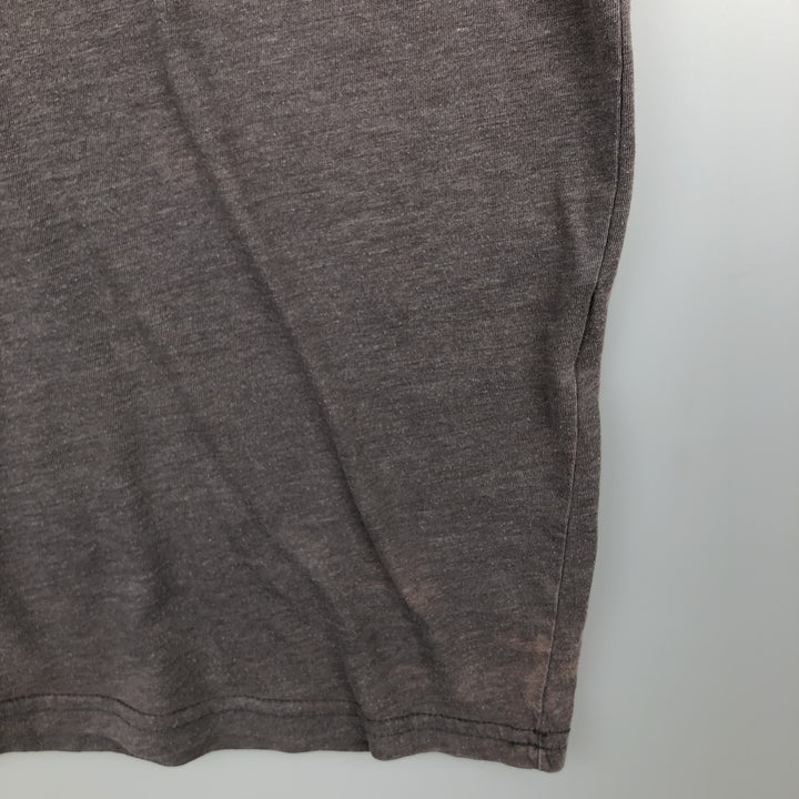Harley-Davidson Eagle Pattern V-Neck Motorcycle T-Shirt, Made in USA, Men's XXL (approx.) cotton Charcoal Vintage Second Hand