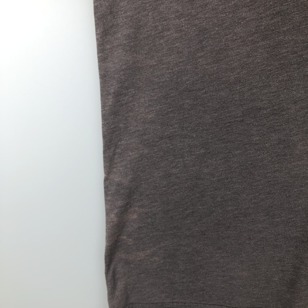 Harley-Davidson Eagle Pattern V-Neck Motorcycle T-Shirt, Made in USA, Men's XXL (approx.) cotton Charcoal Vintage Second Hand