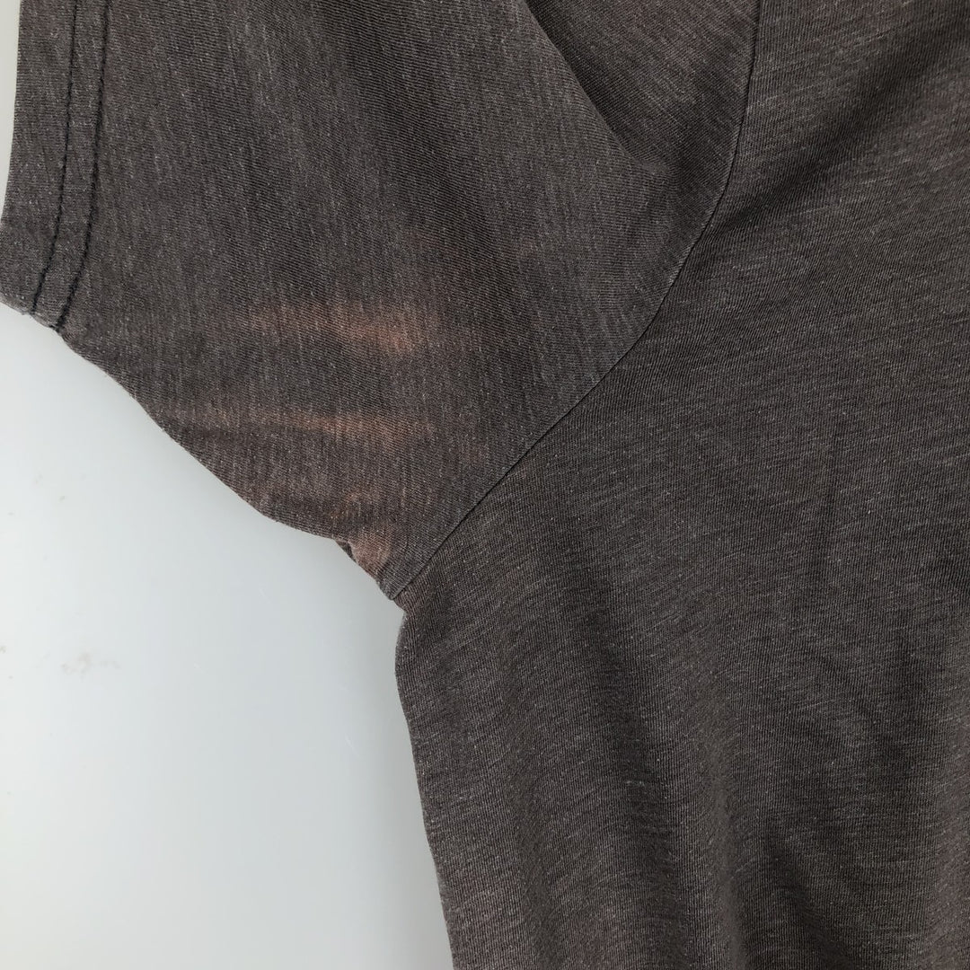 Harley-Davidson Eagle Pattern V-Neck Motorcycle T-Shirt, Made in USA, Men's XXL (approx.) cotton Charcoal Vintage Second Hand