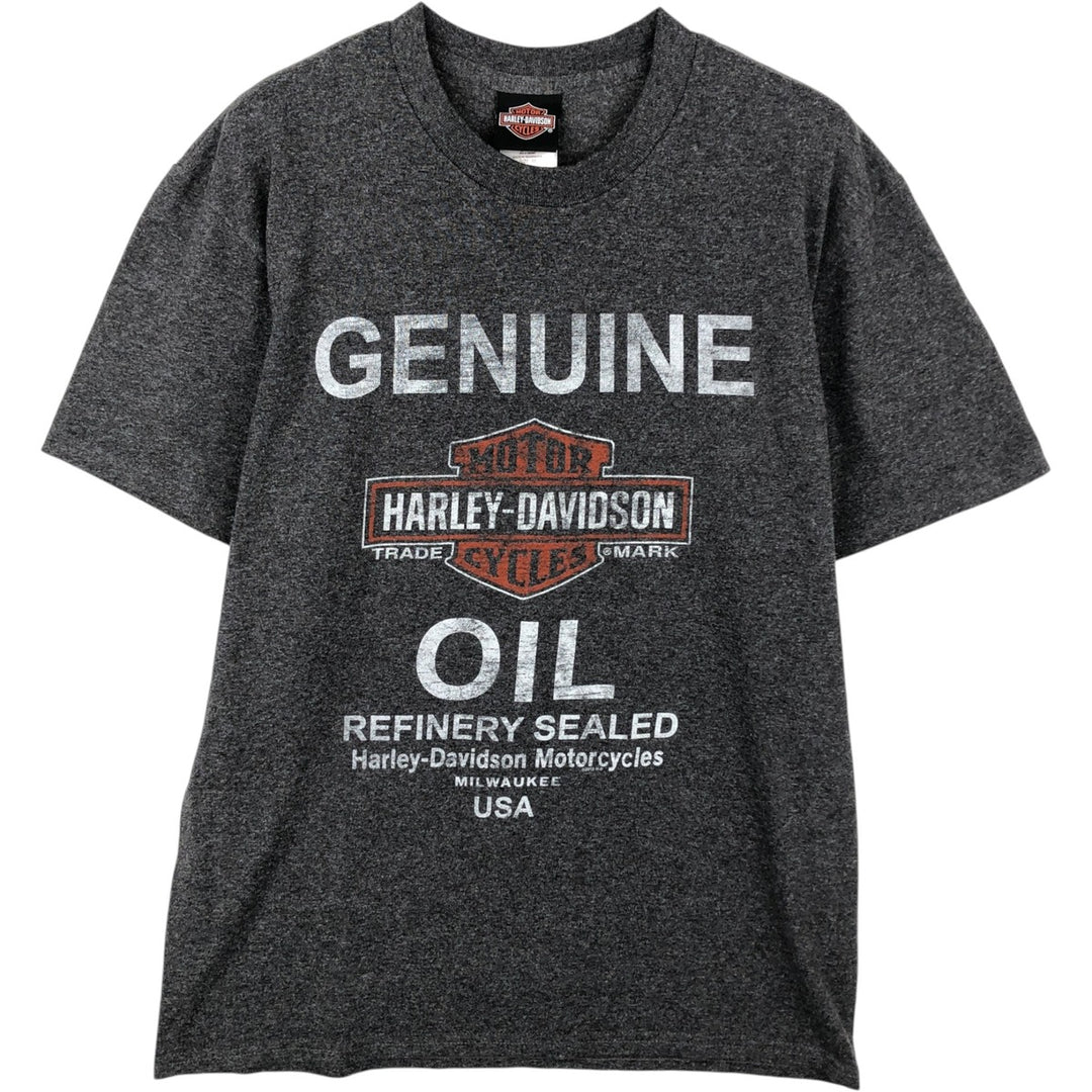 Harley-Davidson Motorcycle Bike T-shirt, Men's Medium cotton Charcoal Vintage Second Hand