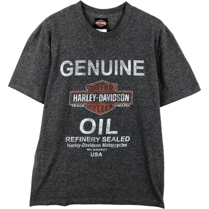 Harley-Davidson Motorcycle Bike T-shirt, Men's Medium cotton Charcoal Vintage Second Hand