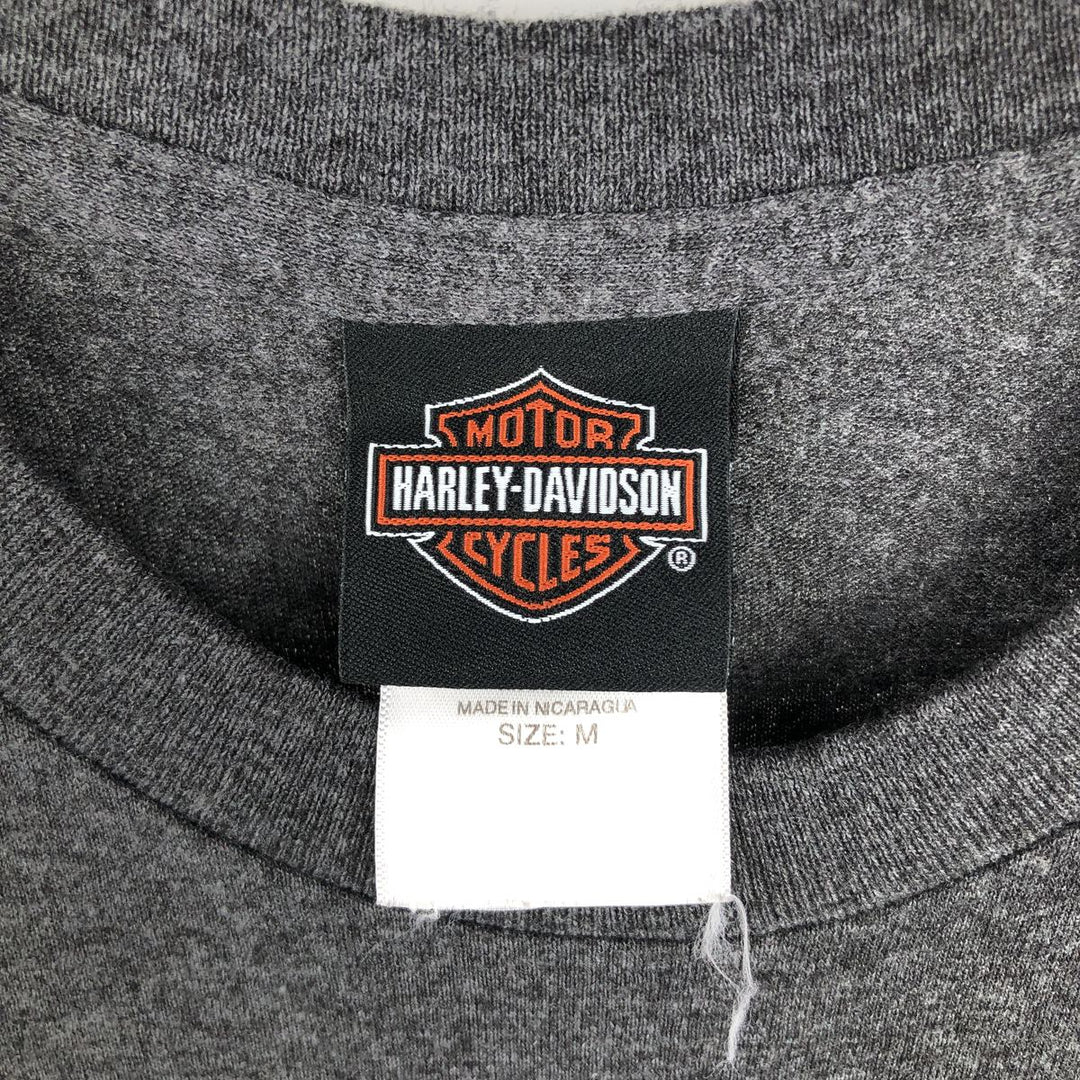 Harley-Davidson Motorcycle Bike T-shirt, Men's Medium cotton Charcoal Vintage Second Hand