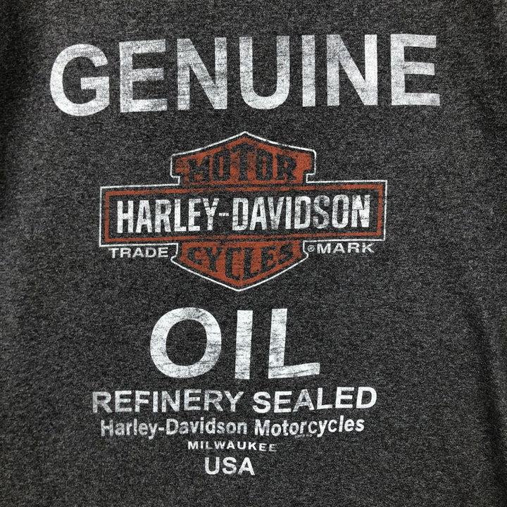 Harley-Davidson Motorcycle Bike T-shirt, Men's Medium cotton Charcoal Vintage Second Hand