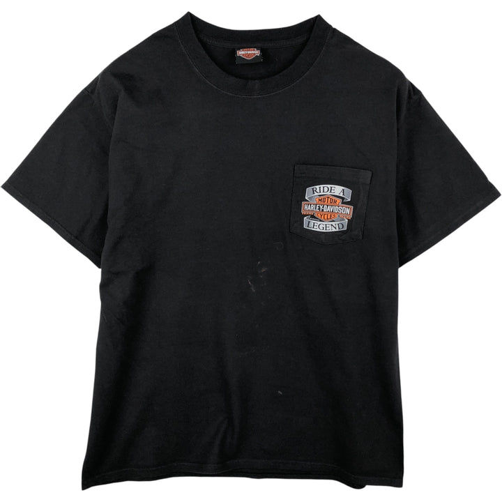 Harley-Davidson Motorcycle Bike T-shirt, Men's Medium unclear black type Vintage Second Hand