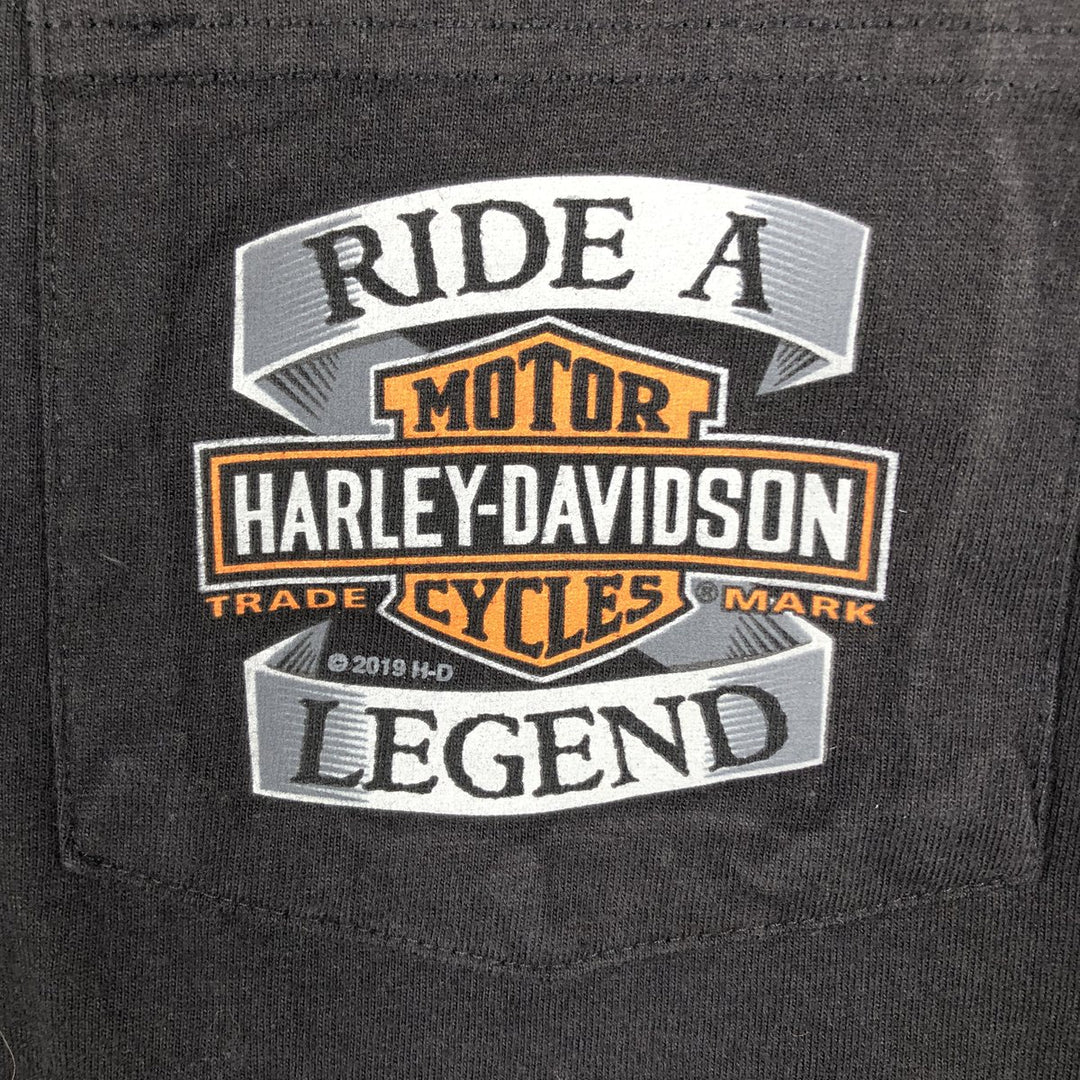 Harley-Davidson Motorcycle Bike T-shirt, Men's Medium unclear black type Vintage Second Hand