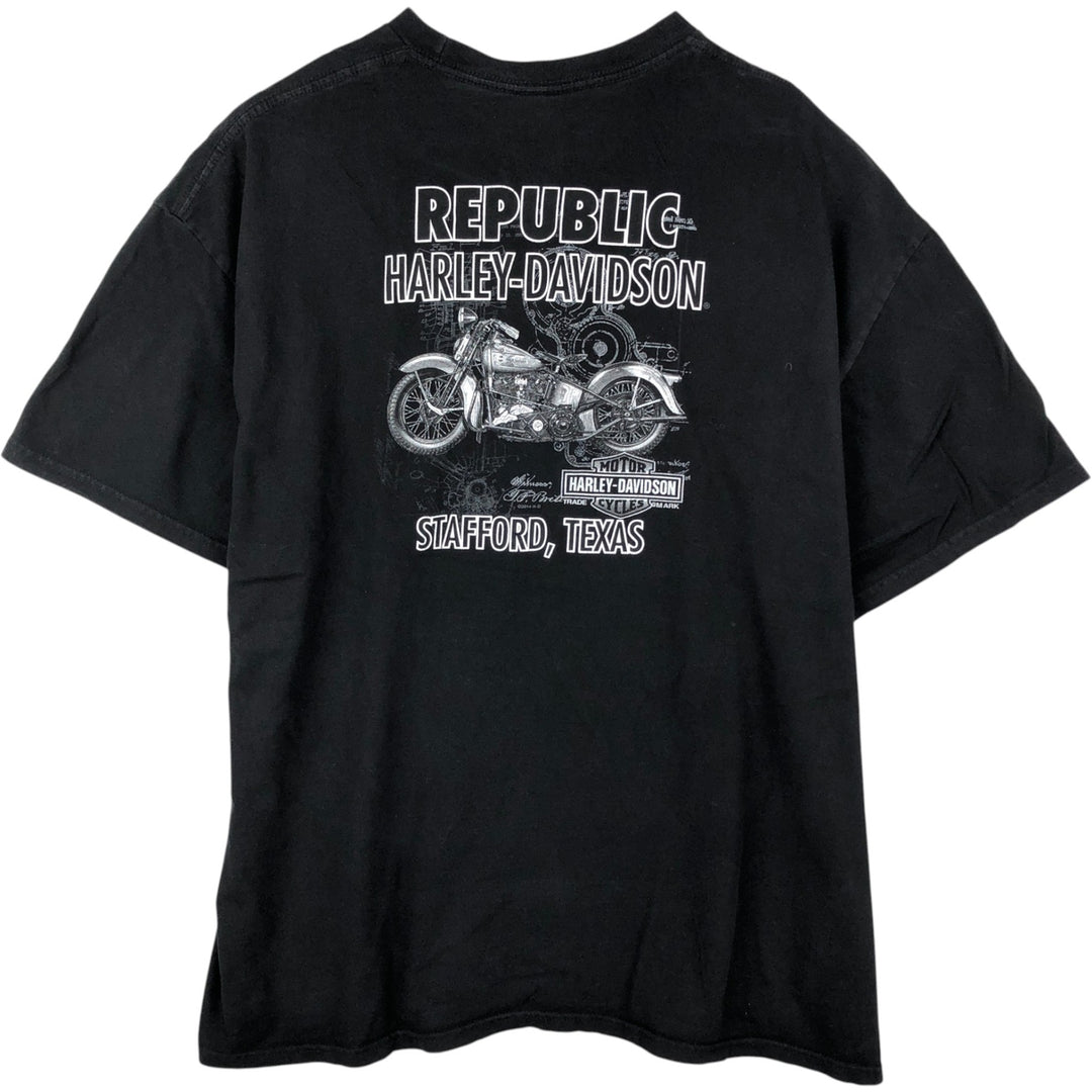 Harley-Davidson Motorcycle Bike T-shirt, Men's XXL cotton black type Vintage Second Hand