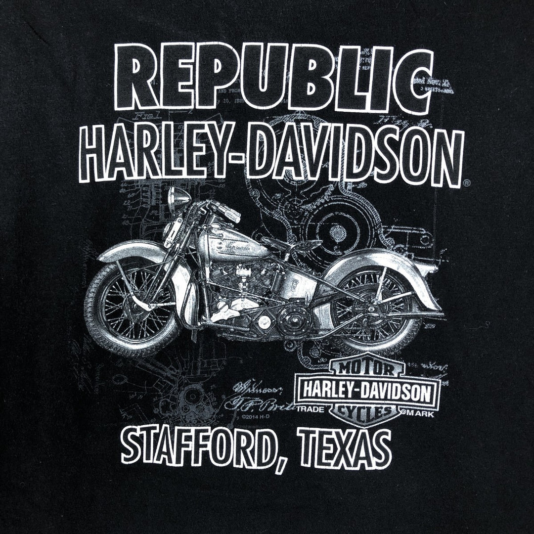 Harley-Davidson Motorcycle Bike T-shirt, Men's XXL cotton black type Vintage Second Hand