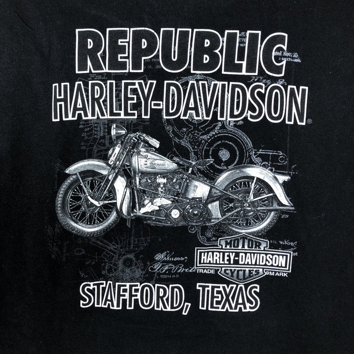 Harley-Davidson Motorcycle Bike T-shirt, Men's XXL cotton black type Vintage Second Hand