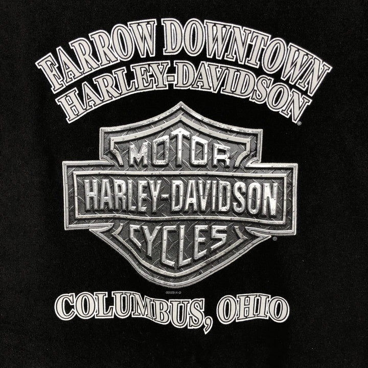 Harley-Davidson Skull Pattern Motorcycle Bike T-shirt Men's XXL cotton black type Vintage Second Hand