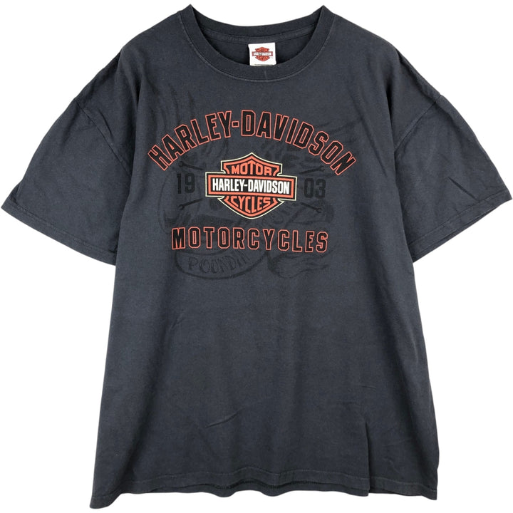 Harley-Davidson Motorcycle Bike T-shirt, Men's XXL cotton Charcoal Vintage Second Hand