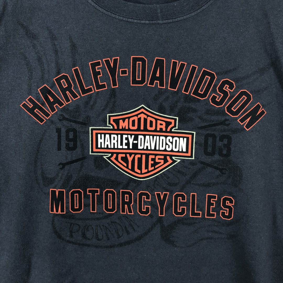 Harley-Davidson Motorcycle Bike T-shirt, Men's XXL cotton Charcoal Vintage Second Hand