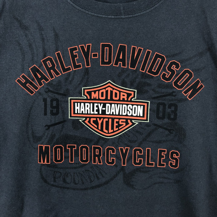 Harley-Davidson Motorcycle Bike T-shirt, Men's XXL cotton Charcoal Vintage Second Hand