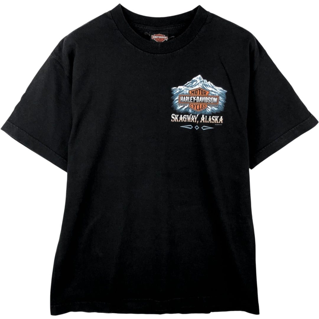 Harley-Davidson Pin-up Girl Motorcycle Bike T-shirt, Men's M size cotton black type Vintage Second Hand