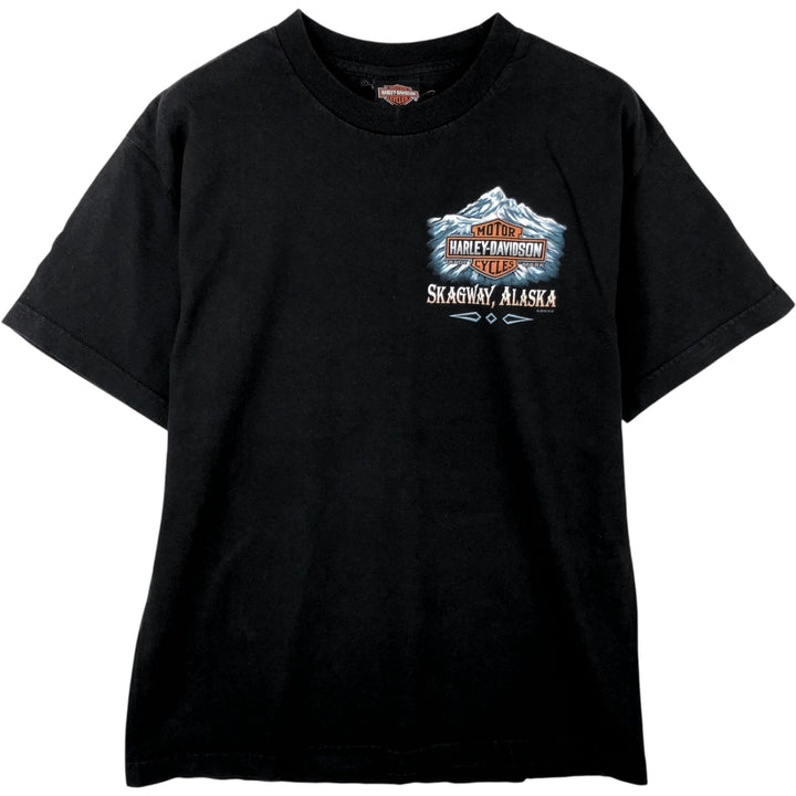Harley-Davidson Pin-up Girl Motorcycle Bike T-shirt, Men's M size cotton black type Vintage Second Hand