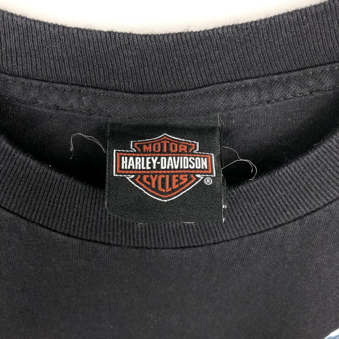 Harley-Davidson Pin-up Girl Motorcycle Bike T-shirt, Men's M size cotton black type Vintage Second Hand
