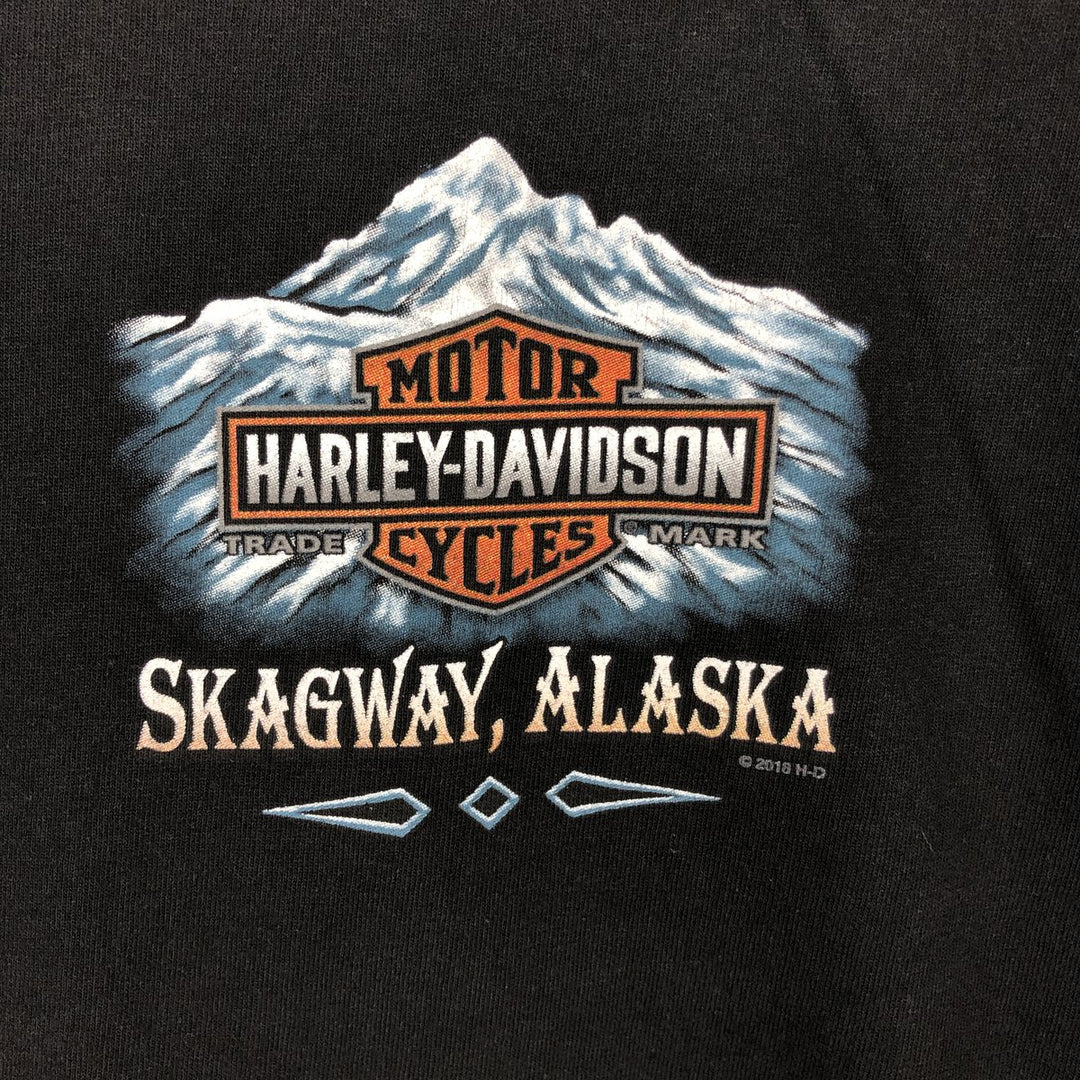 Harley-Davidson Pin-up Girl Motorcycle Bike T-shirt, Men's M size cotton black type Vintage Second Hand