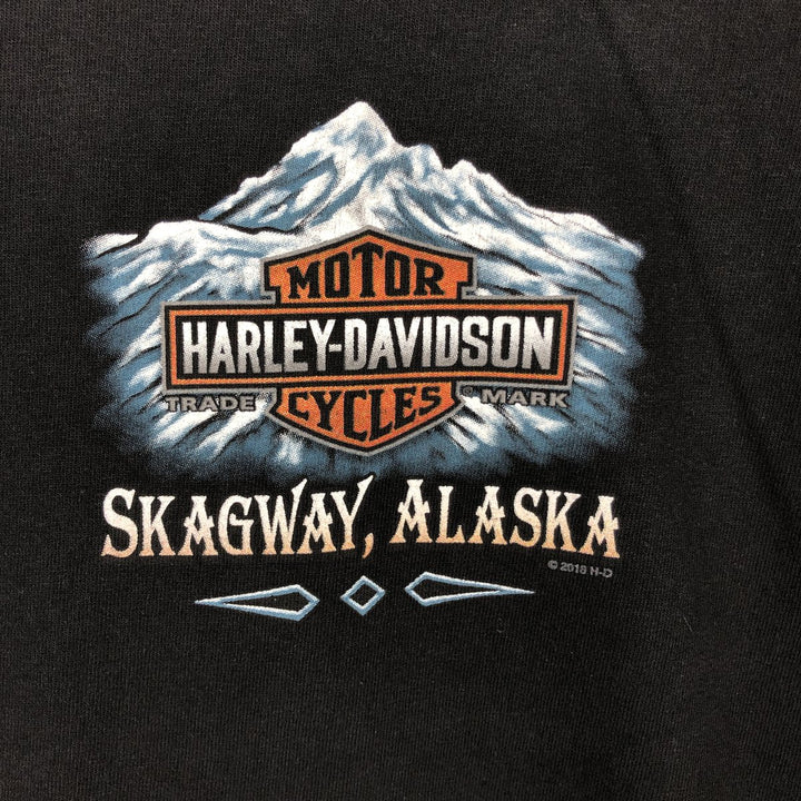 Harley-Davidson Pin-up Girl Motorcycle Bike T-shirt, Men's M size cotton black type Vintage Second Hand