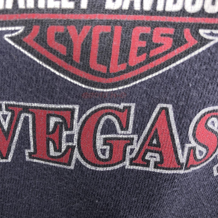 Harley-Davidson Eagle Pattern Stars and Stripes Motorcycle T-Shirt, Men's Size Medium unclear navy blue type Vintage Second Hand