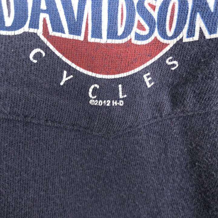 Harley-Davidson Eagle Pattern Stars and Stripes Motorcycle T-Shirt, Men's Size Medium unclear navy blue type Vintage Second Hand