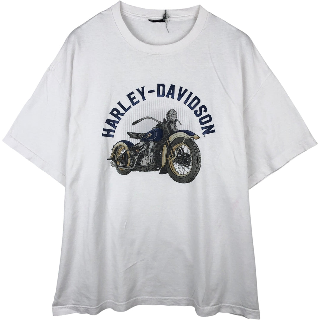 Harley-Davidson Eagle Pattern Stars and Stripes Motorcycle Bike T-shirt Men's XL unclear white type Vintage Second Hand