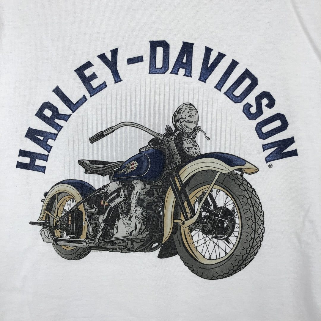 Harley-Davidson Eagle Pattern Stars and Stripes Motorcycle Bike T-shirt Men's XL unclear white type Vintage Second Hand