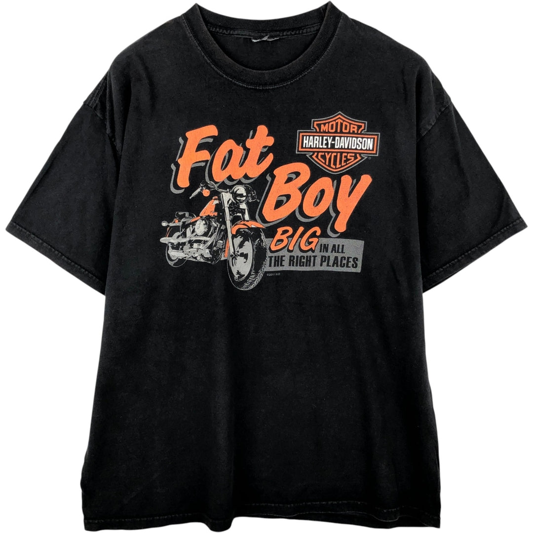Harley-Davidson Motorcycle Bike T-shirt, Men's Size L unclear black type Vintage Second Hand