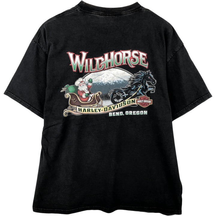 Harley-Davidson Motorcycle Bike T-shirt, Men's Size L unclear black type Vintage Second Hand