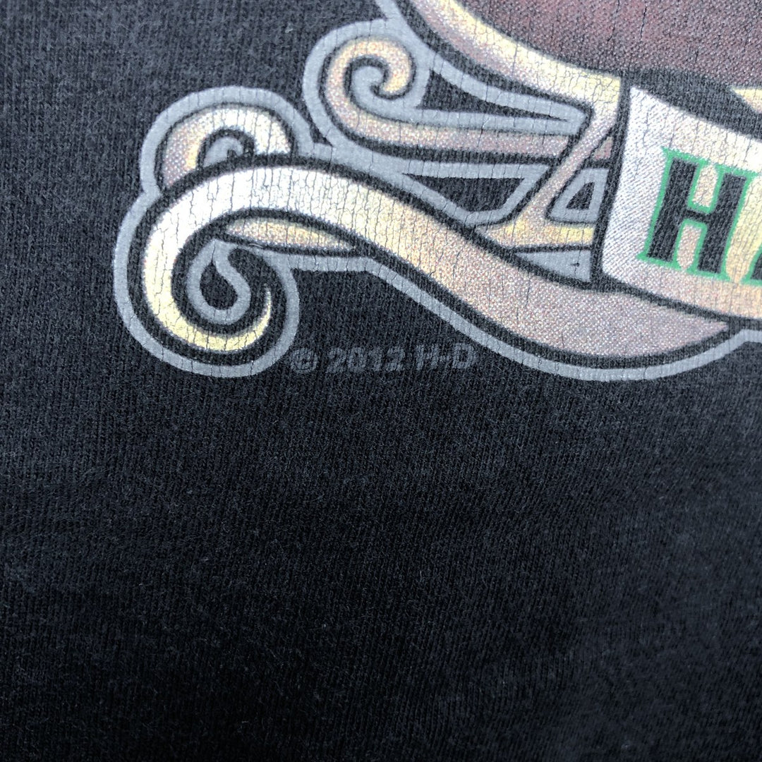 Harley-Davidson Motorcycle Bike T-shirt, Men's Size L unclear black type Vintage Second Hand