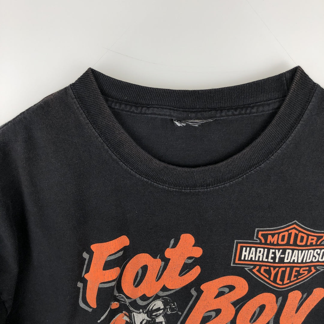 Harley-Davidson Motorcycle Bike T-shirt, Men's Size L unclear black type Vintage Second Hand