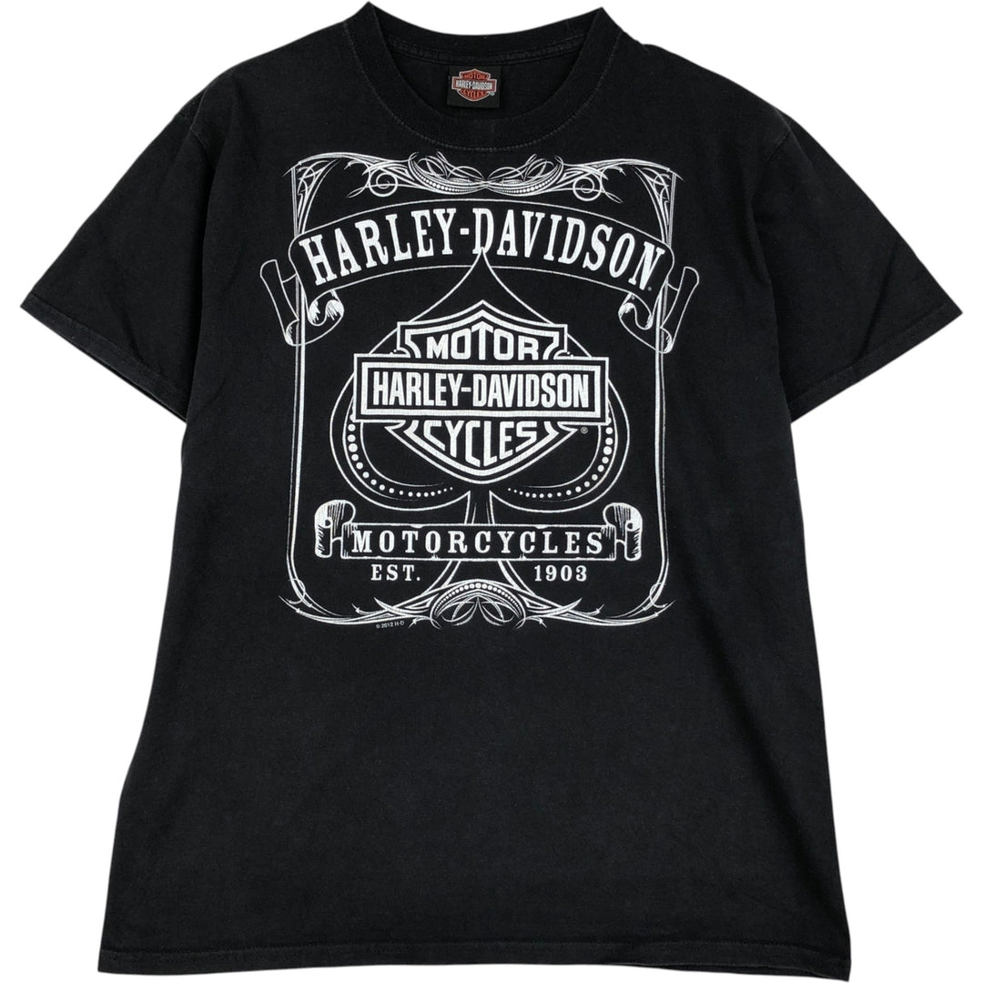Harley-Davidson Fire Pattern Motorcycle Bike T-Shirt Men's XL unclear black type Vintage Second Hand