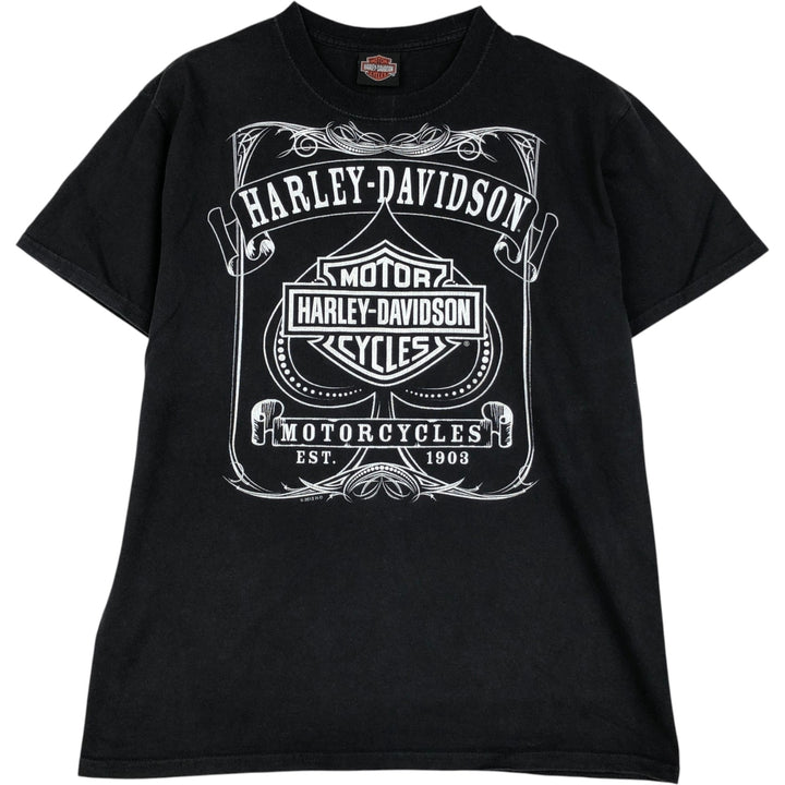 Harley-Davidson Fire Pattern Motorcycle Bike T-Shirt Men's XL unclear black type Vintage Second Hand