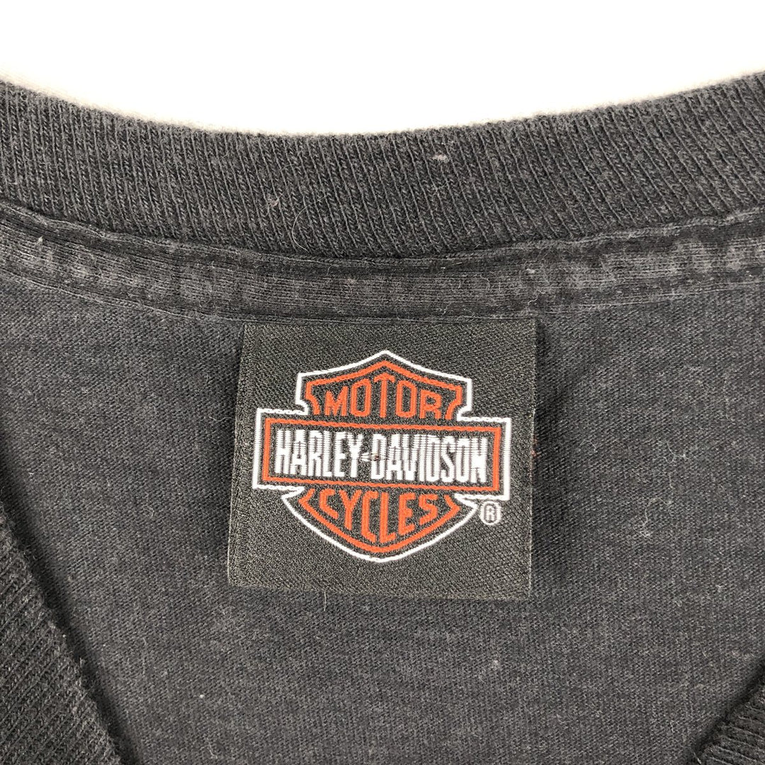 Harley-Davidson Fire Pattern Motorcycle Bike T-Shirt Men's XL unclear black type Vintage Second Hand