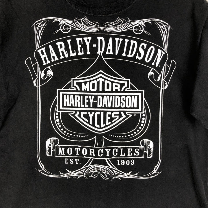 Harley-Davidson Fire Pattern Motorcycle Bike T-Shirt Men's XL unclear black type Vintage Second Hand