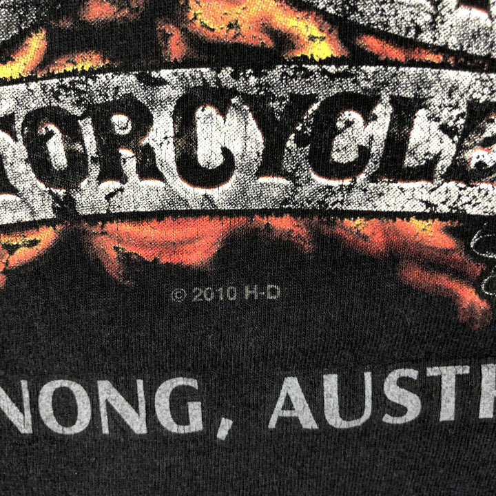Harley-Davidson Fire Pattern Motorcycle Bike T-Shirt Men's XL unclear black type Vintage Second Hand