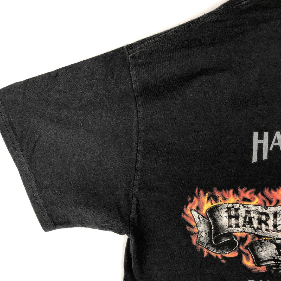 Harley-Davidson Fire Pattern Motorcycle Bike T-Shirt Men's XL unclear black type Vintage Second Hand