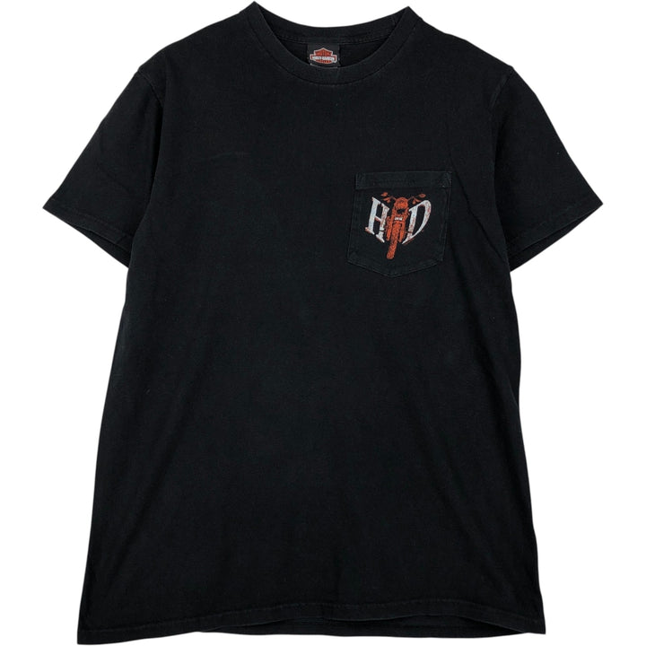 Harley-Davidson Motorcycle Bike T-shirt, Men's Size L cotton black type Vintage Second Hand