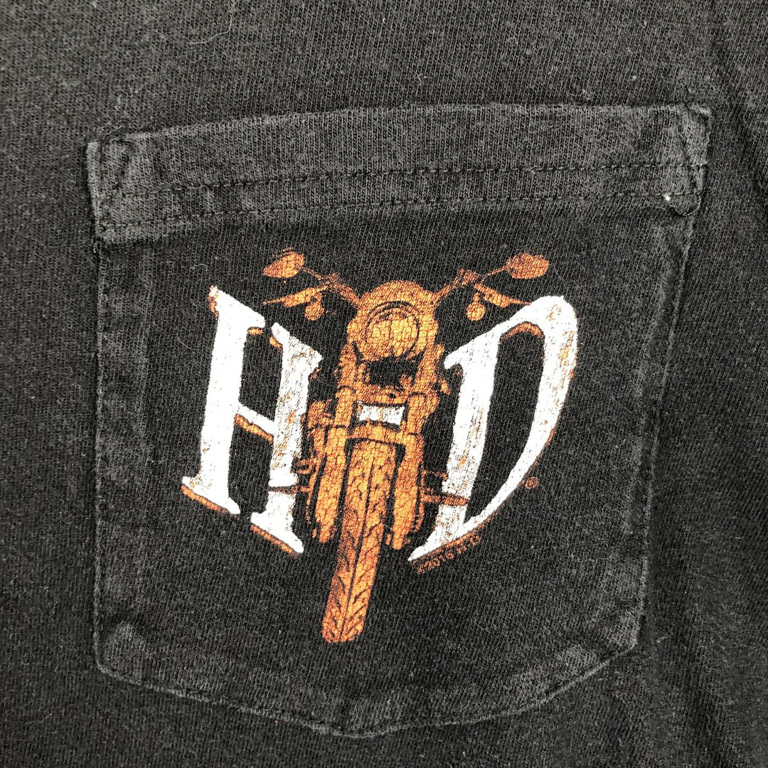 Harley-Davidson Motorcycle Bike T-shirt, Men's Size L cotton black type Vintage Second Hand