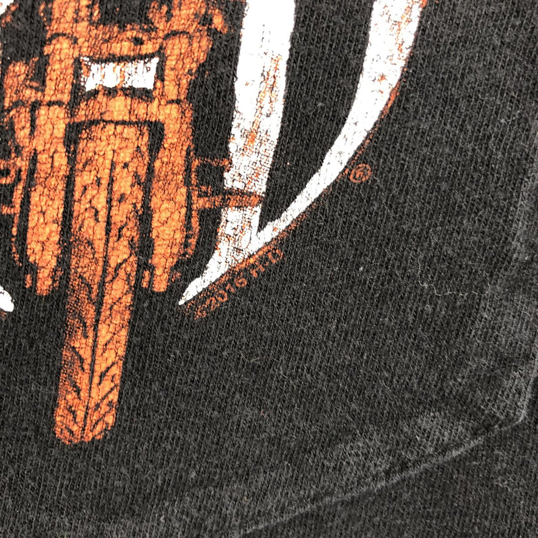 Harley-Davidson Motorcycle Bike T-shirt, Men's Size L cotton black type Vintage Second Hand
