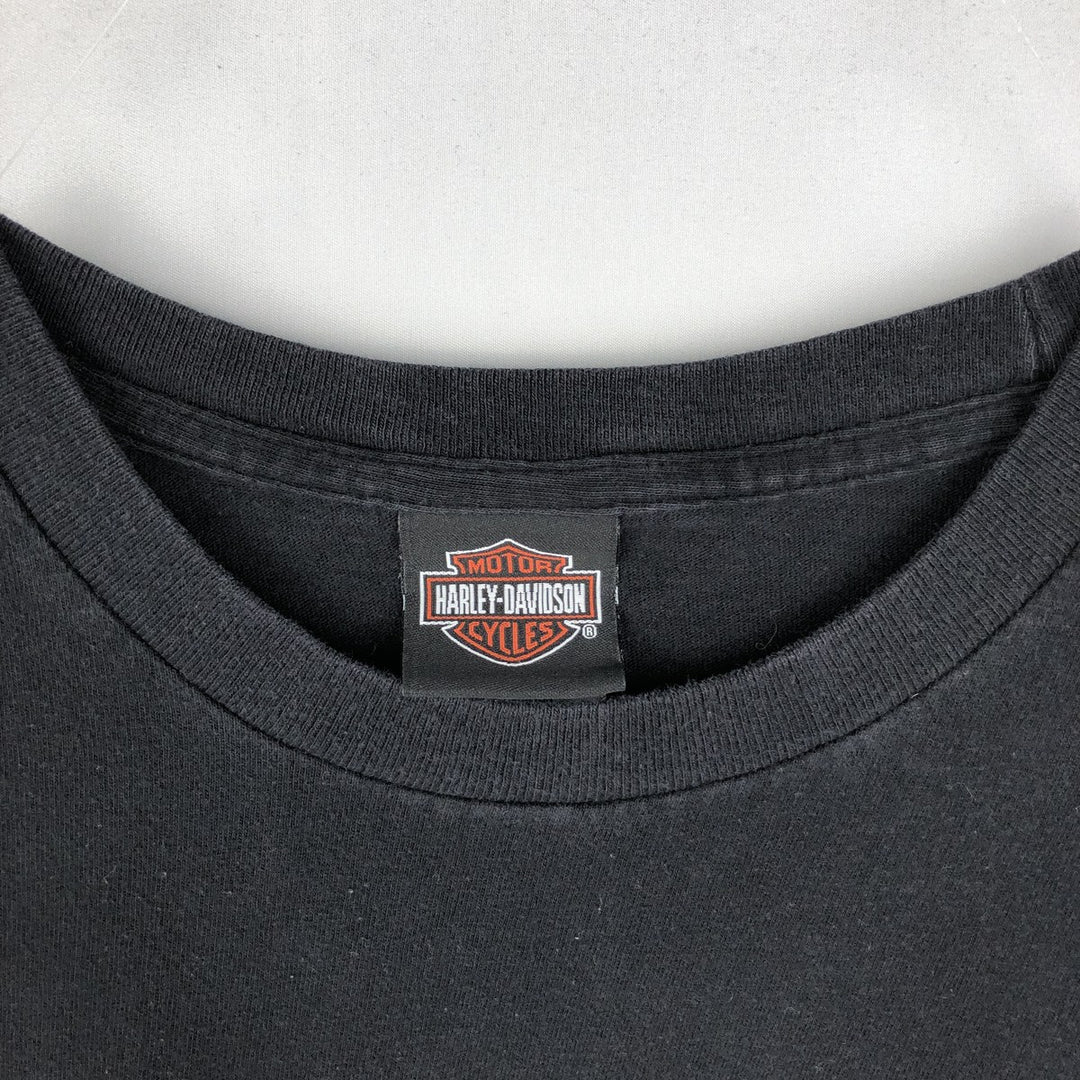 Harley-Davidson Motorcycle Bike T-shirt, Men's Size L cotton black type Vintage Second Hand