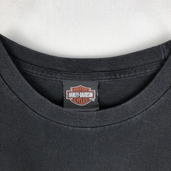 Harley-Davidson Motorcycle Bike T-shirt, Men's Size L cotton black type Vintage Second Hand