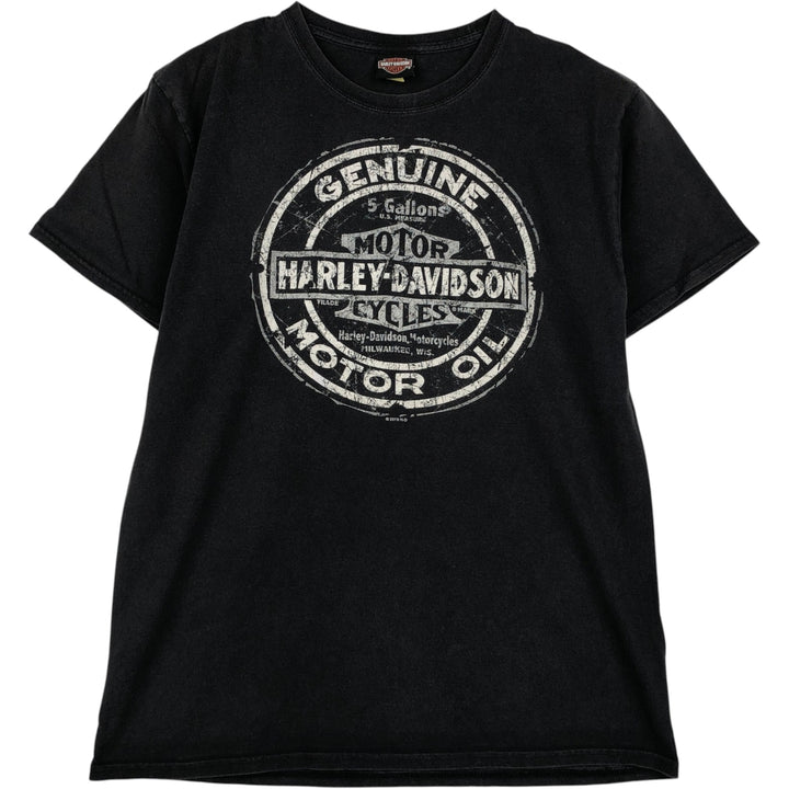 Harley-Davidson Motorcycle Bike T-shirt, Men's XL size unclear black type Vintage Second Hand