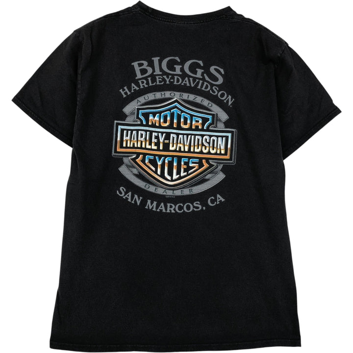 Harley-Davidson Motorcycle Bike T-shirt, Men's XL size unclear black type Vintage Second Hand