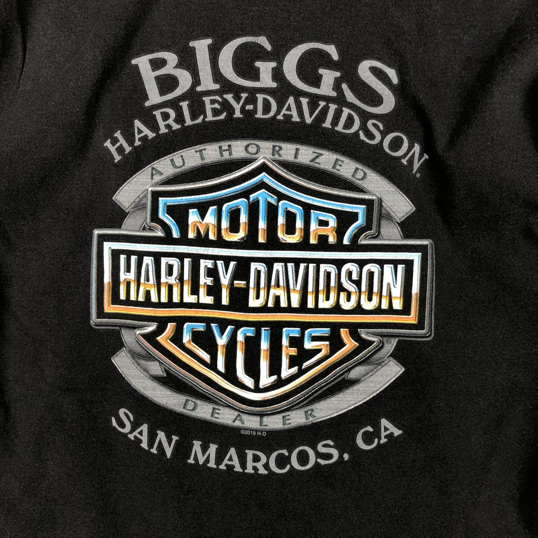 Harley-Davidson Motorcycle Bike T-shirt, Men's XL size unclear black type Vintage Second Hand