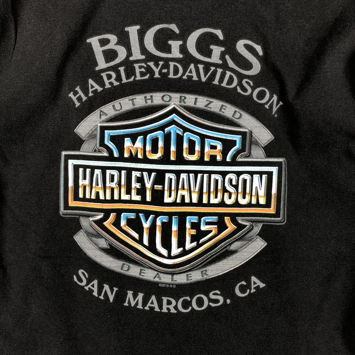 Harley-Davidson Motorcycle Bike T-shirt, Men's XL size unclear black type Vintage Second Hand