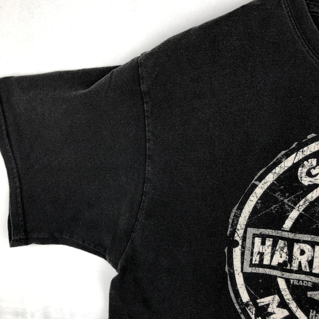 Harley-Davidson Motorcycle Bike T-shirt, Men's XL size unclear black type Vintage Second Hand