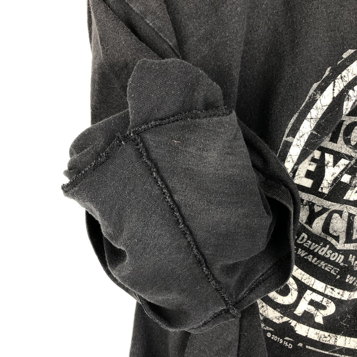 Harley-Davidson Motorcycle Bike T-shirt, Men's XL size unclear black type Vintage Second Hand