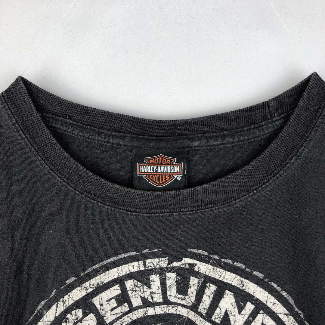 Harley-Davidson Motorcycle Bike T-shirt, Men's XL size unclear black type Vintage Second Hand