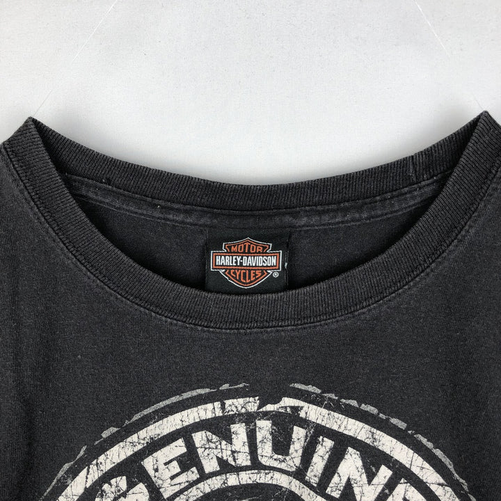 Harley-Davidson Motorcycle Bike T-shirt, Men's XL size unclear black type Vintage Second Hand