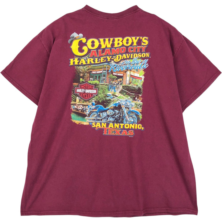 Harley-Davidson Motorcycle Bike T-shirt, Men's XXL cotton Red type red-purple Vintage Second Hand